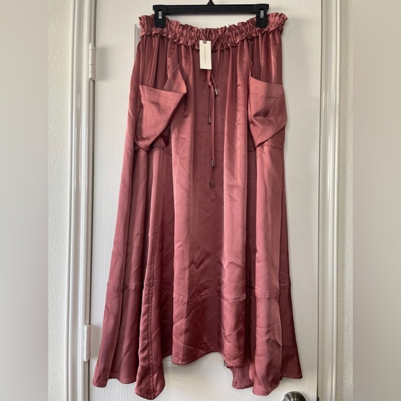 Anthropologie Silky Parachute Skirt Asymmetrical Skirt - Picture 3 of 14